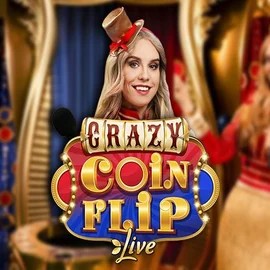 Crazy Coin Flip online game logo by Evolution on funbetcasinos-es.com